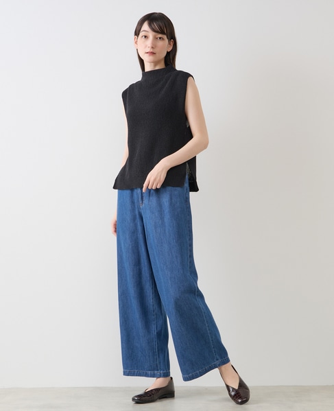 ボトルネックノースリーブニット 詳細画像 ブラック 4