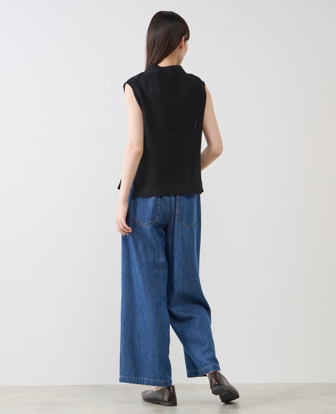 ボトルネックノースリーブニット 詳細画像 ブラック 6