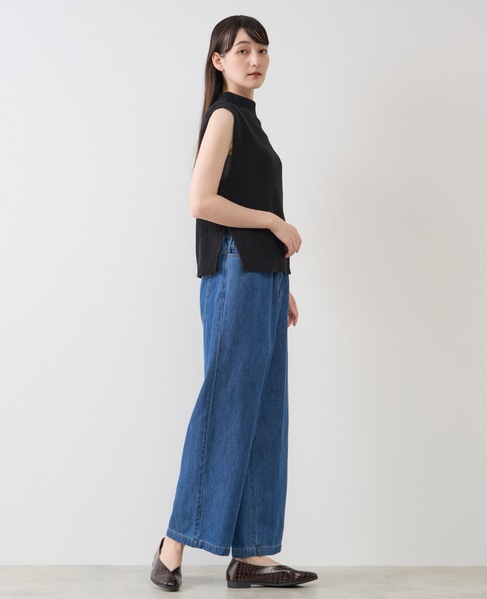 ボトルネックノースリーブニット 詳細画像 ブラック 7