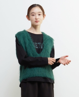 ロングシャギーVベスト