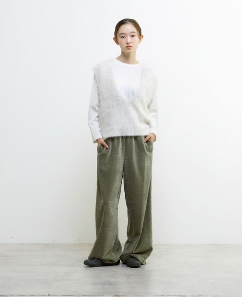 ロングシャギーVベスト 詳細画像 ライトグレー 2