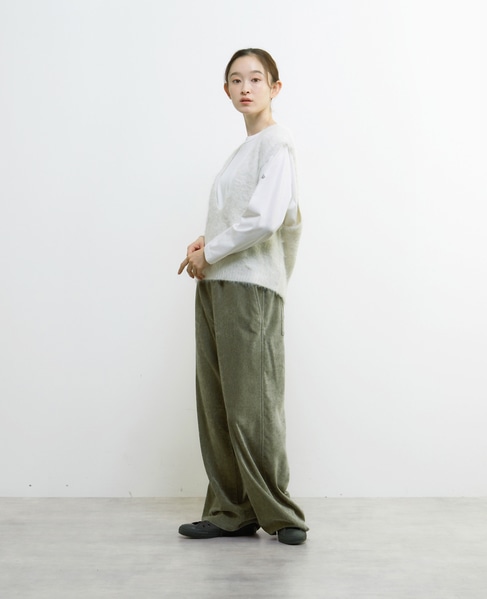 ロングシャギーVベスト 詳細画像 ライトグレー 3