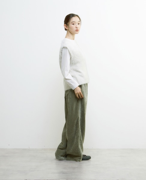 ロングシャギーVベスト 詳細画像 ライトグレー 6