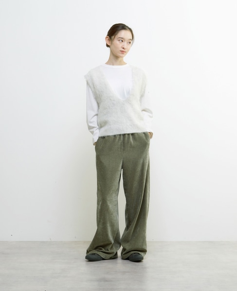 ロングシャギーVベスト 詳細画像 ライトグレー 9