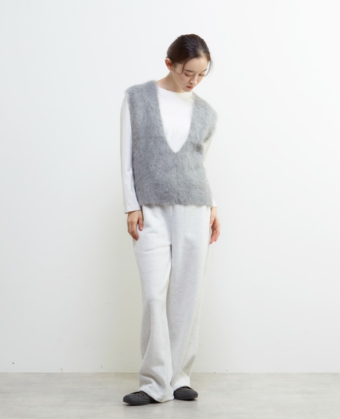 ロングシャギーVベスト 詳細画像 ミディアムグレー 7
