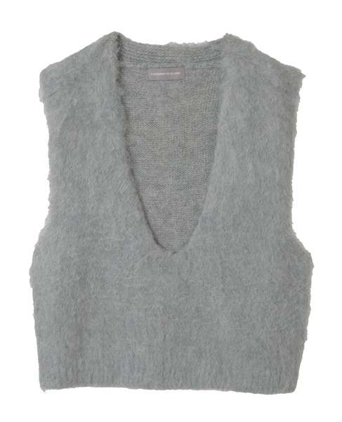 ロングシャギーVベスト 詳細画像 ミディアムグレー 9