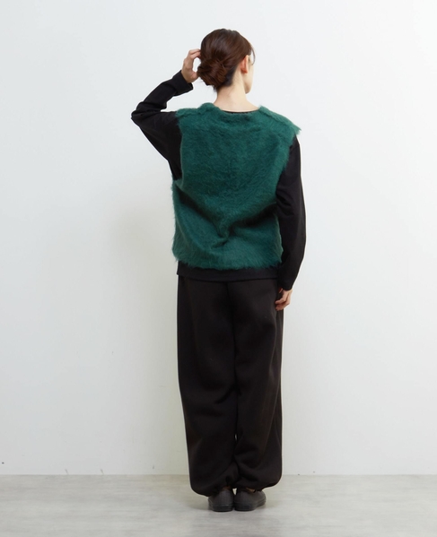 ロングシャギーVベスト 詳細画像 モスグリーン 6