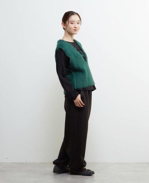 ロングシャギーVベスト 詳細画像 モスグリーン 7