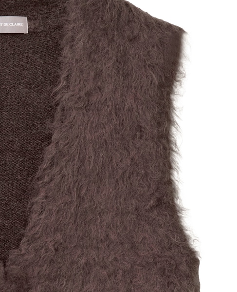 ロングシャギーVベスト 詳細画像 ブラウン 11