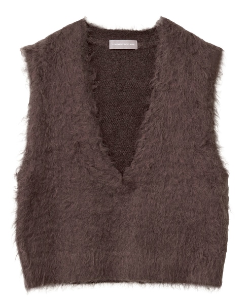 ロングシャギーVベスト 詳細画像 ブラウン 8