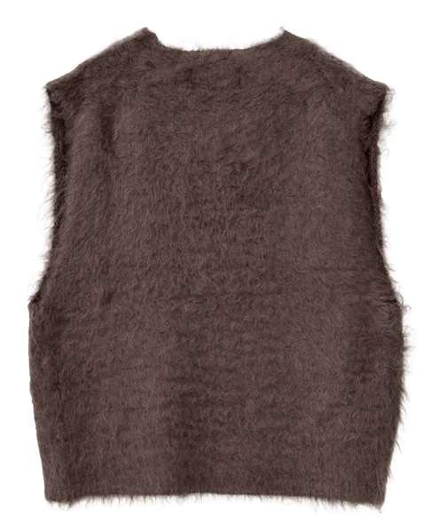 ロングシャギーVベスト 詳細画像 ブラウン 9