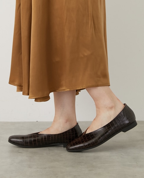 Vカットフラットシューズ 詳細画像 ブラウン 3