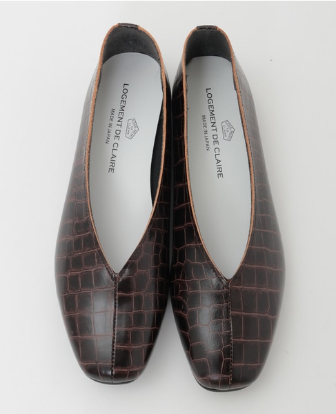 Vカットフラットシューズ 詳細画像 ブラウン 7