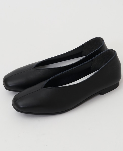 Vカットフラットシューズ 詳細画像 ブラック 3