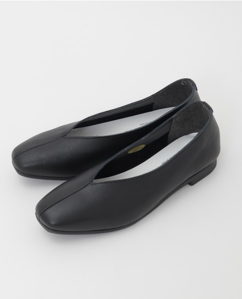 Vカットフラットシューズ 詳細画像 ブラック 4