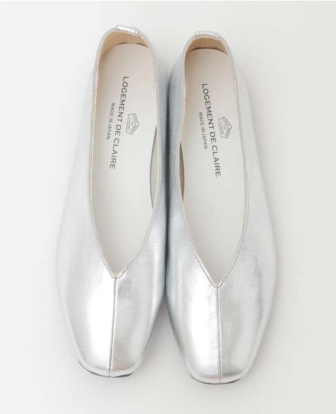 Vカットフラットシューズ 詳細画像 シルバー 12