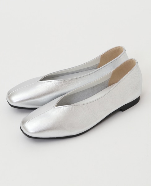 Vカットフラットシューズ 詳細画像 シルバー 4