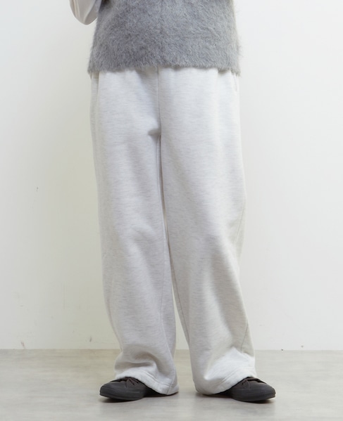 裏起毛セミワイドカットパンツ 詳細画像 ライトグレー 1