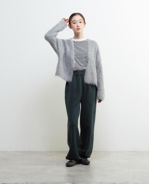 裏起毛セミワイドカットパンツ 詳細画像 ダークグリーン 10