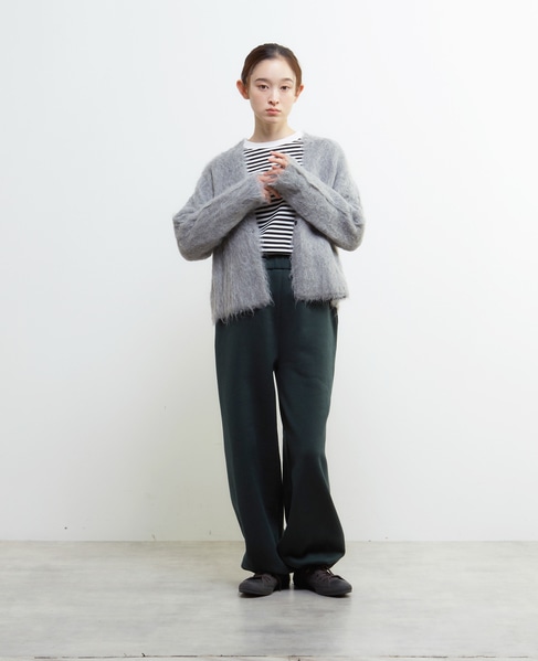 裏起毛セミワイドカットパンツ 詳細画像 ダークグリーン 3