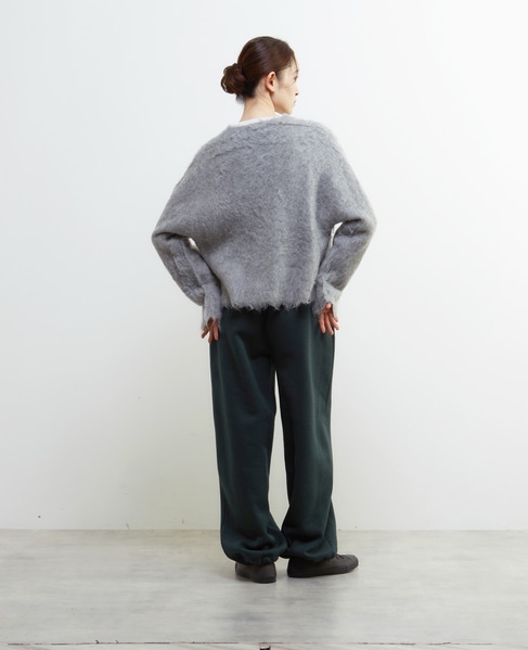 裏起毛セミワイドカットパンツ 詳細画像 ダークグリーン 6