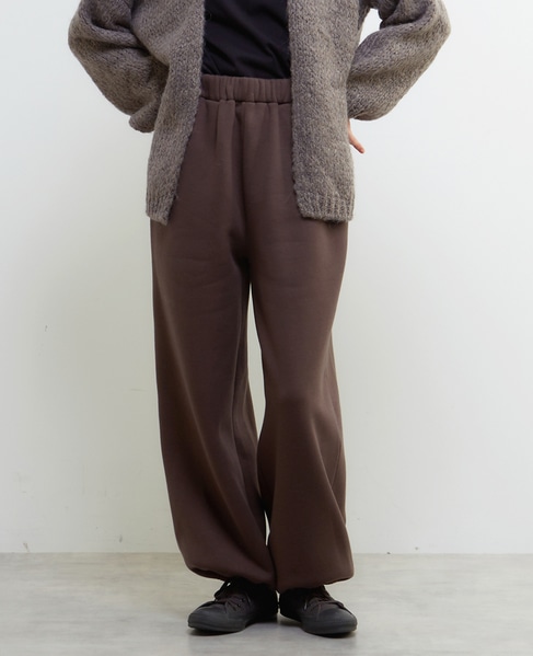 裏起毛セミワイドカットパンツ 詳細画像 ブラウン 1