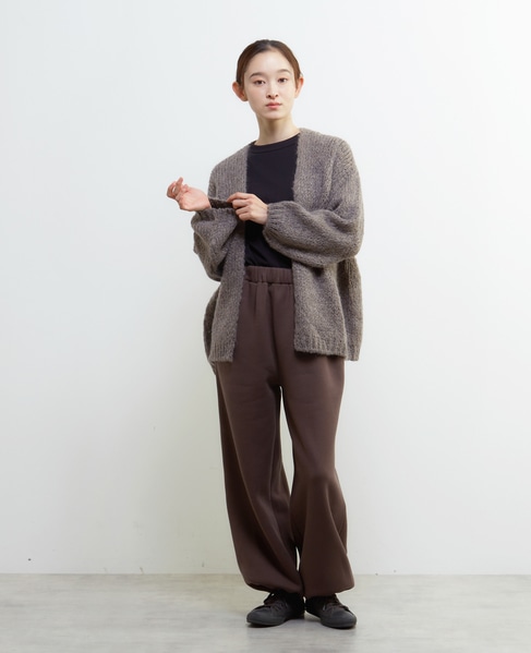 裏起毛セミワイドカットパンツ 詳細画像 ブラウン 3