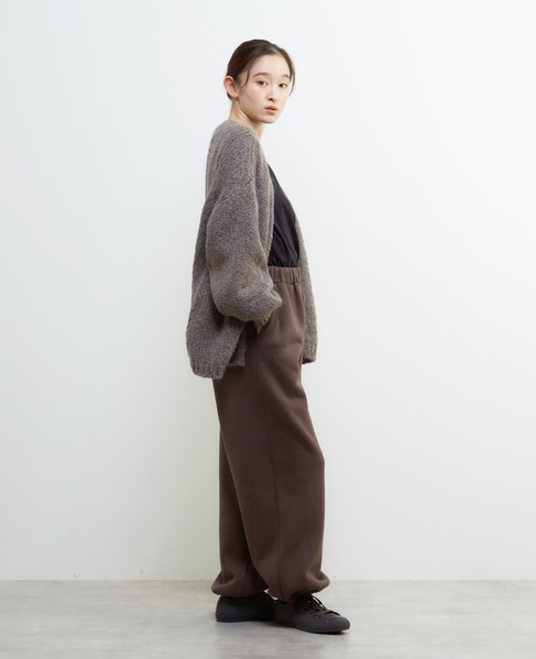 裏起毛セミワイドカットパンツ 詳細画像 ブラウン 7
