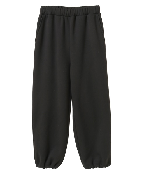 裏起毛セミワイドカットパンツ 詳細画像 ブラック 10