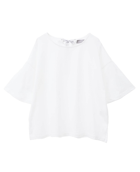 バックリボン5分袖プルオーバー 詳細画像 オフホワイト 3