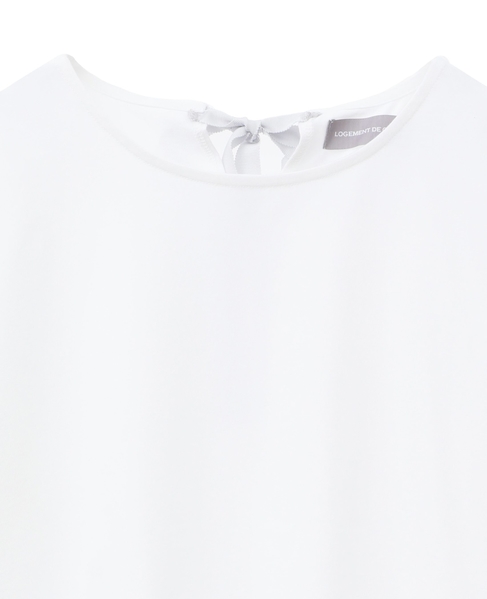 バックリボン5分袖プルオーバー 詳細画像 オフホワイト 5