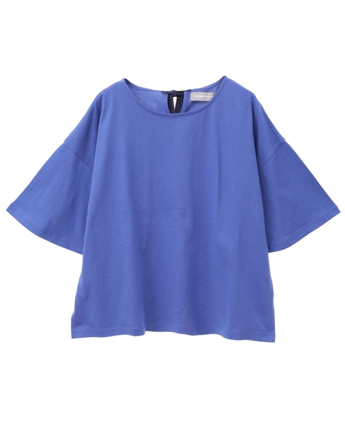 バックリボン5分袖プルオーバー 詳細画像 ブルー 8