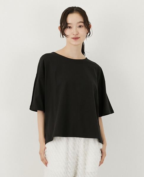 バックリボン5分袖プルオーバー 詳細画像 ブラック 1