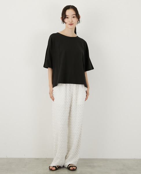 バックリボン5分袖プルオーバー 詳細画像 ブラック 2