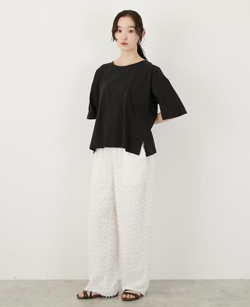 バックリボン5分袖プルオーバー 詳細画像 ブラック 3