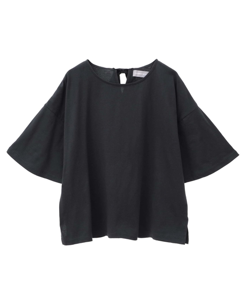 バックリボン5分袖プルオーバー 詳細画像 ブラック 8