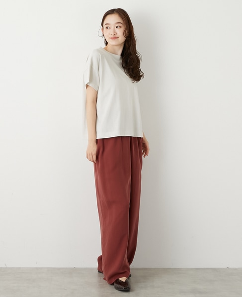 モックネックショートスリーブTシャツ 詳細画像 ベージュ系その他 8