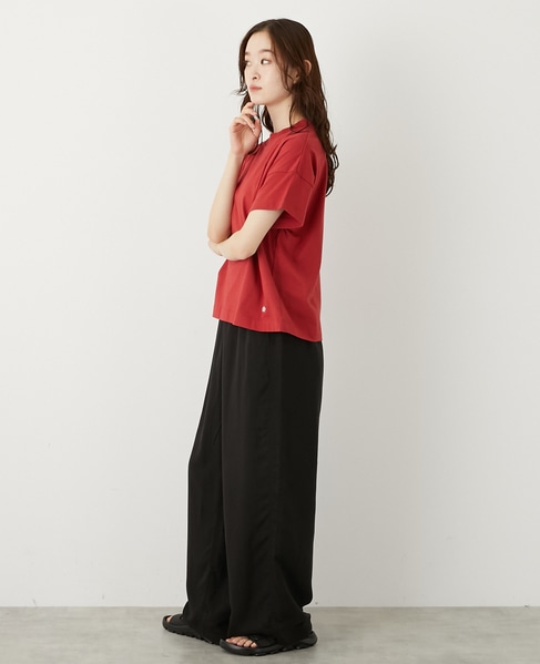 モックネックショートスリーブTシャツ 詳細画像 レッド 4