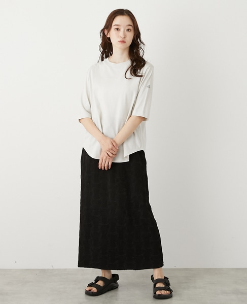 クルーネックラウンドヘムTシャツ 詳細画像 ベージュ系その他 3