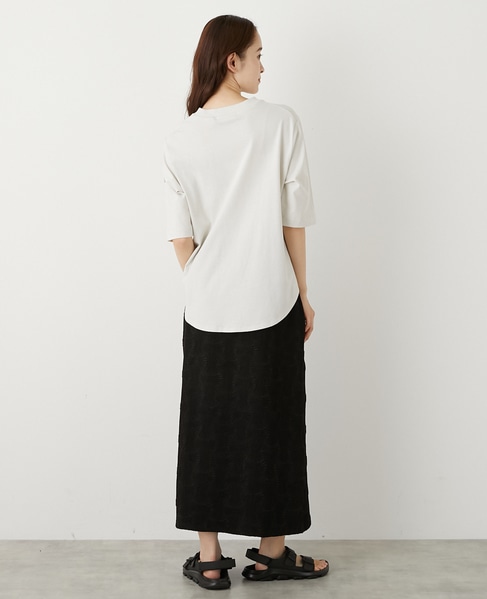 クルーネックラウンドヘムTシャツ 詳細画像 ベージュ系その他 6