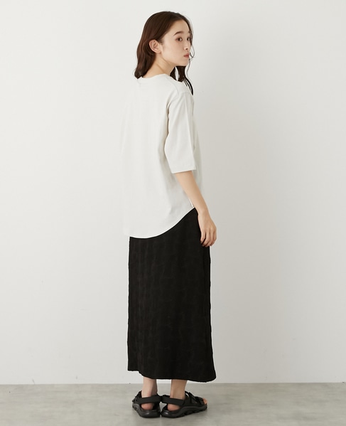 クルーネックラウンドヘムTシャツ 詳細画像 ベージュ系その他 7