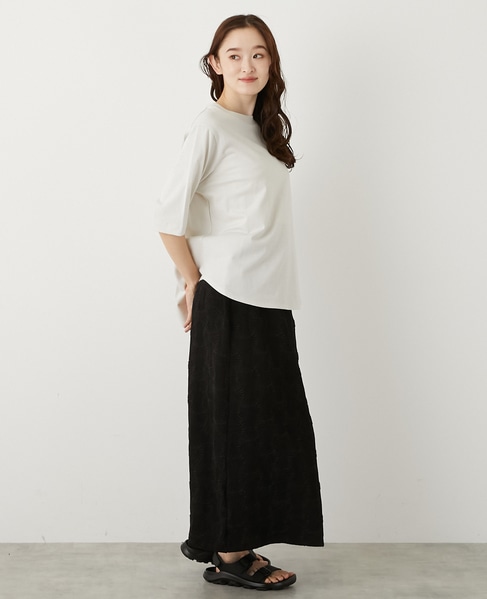 クルーネックラウンドヘムTシャツ 詳細画像 ベージュ系その他 8