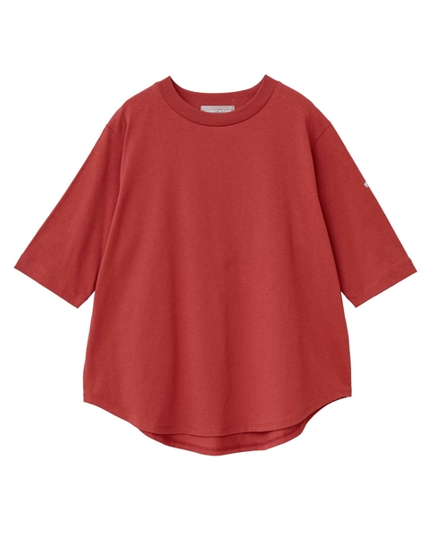 クルーネックラウンドヘムTシャツ 詳細画像 レッド 3