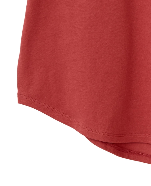 クルーネックラウンドヘムTシャツ 詳細画像 レッド 7