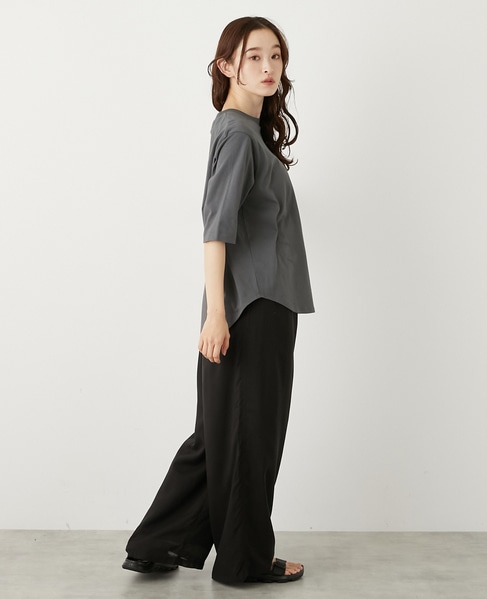 クルーネックラウンドヘムTシャツ 詳細画像 グリーン系その他 6