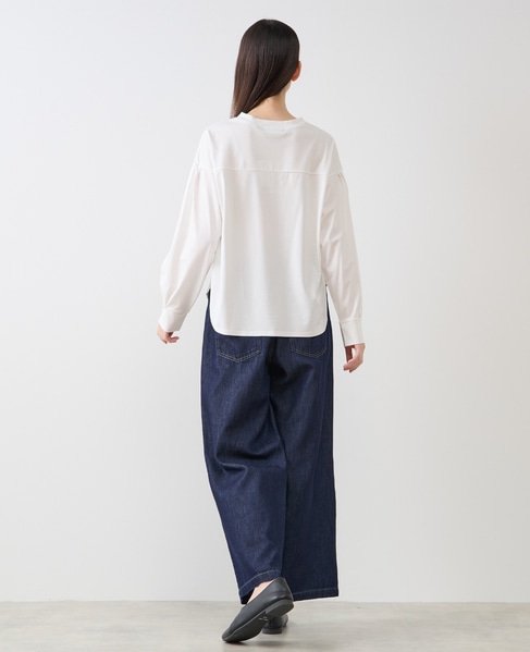 タックスリーブカットプルブラウス 詳細画像 オフ 5