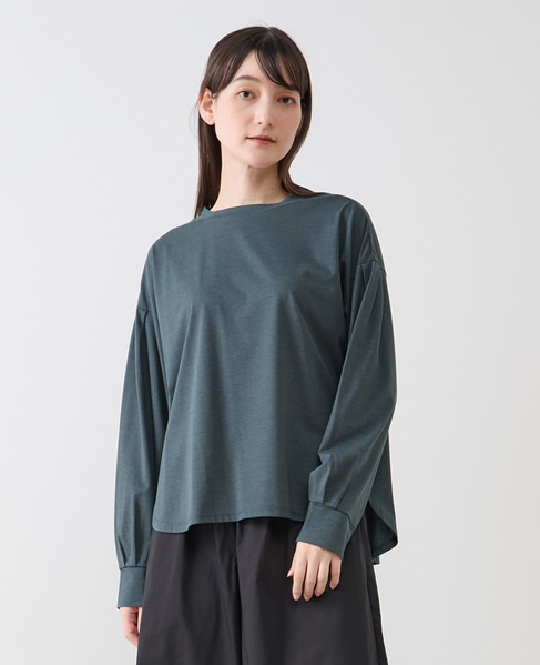 タックスリーブカットプルブラウス 詳細画像 グリーン 1