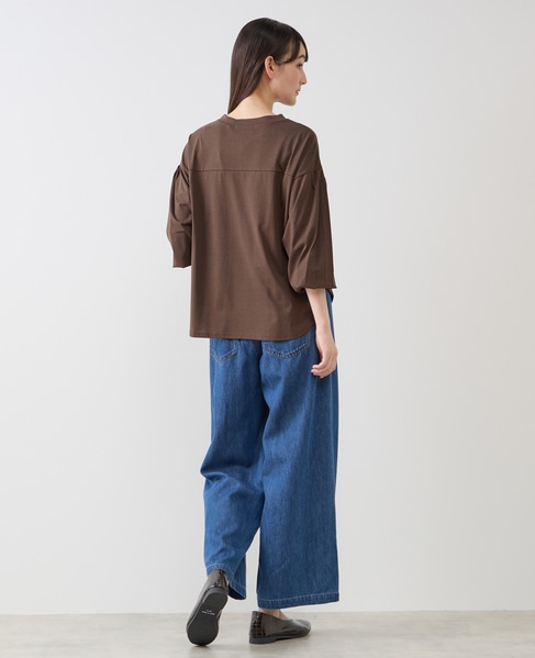 タックスリーブカットプルブラウス 詳細画像 ブラウン 5