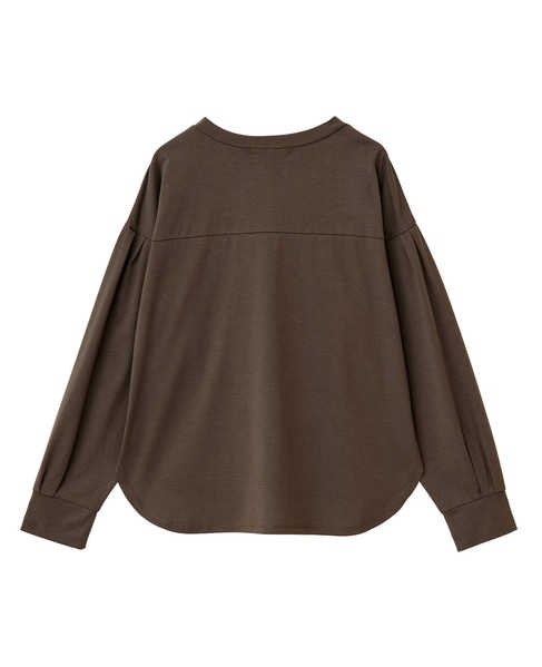 タックスリーブカットプルブラウス 詳細画像 ブラウン 9