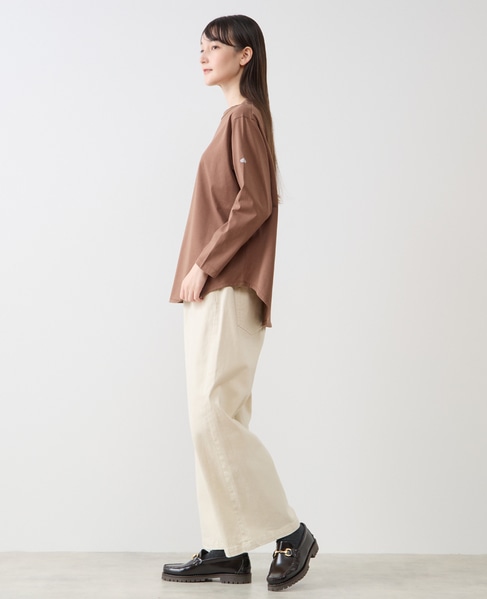 定番ラウンドヘムロングTシャツ 詳細画像 モカ 3